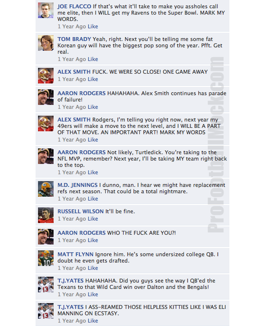 NFL QB's on Facebook