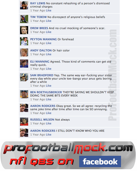 NFL QB's on Facebook