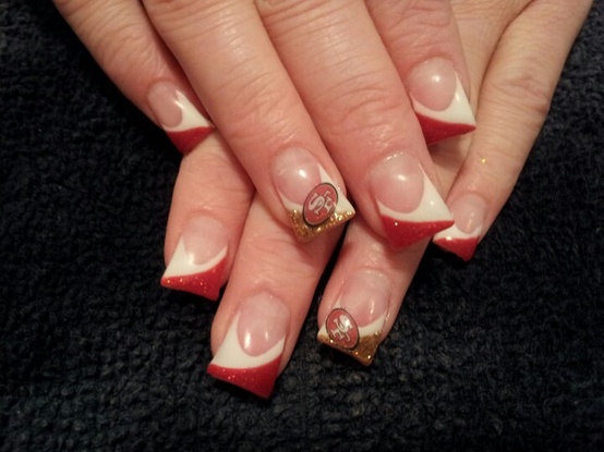 49ers NFL Nail Art