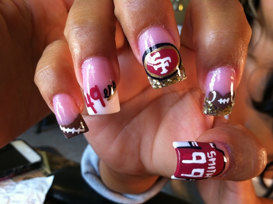 49ers NFL Nail Art