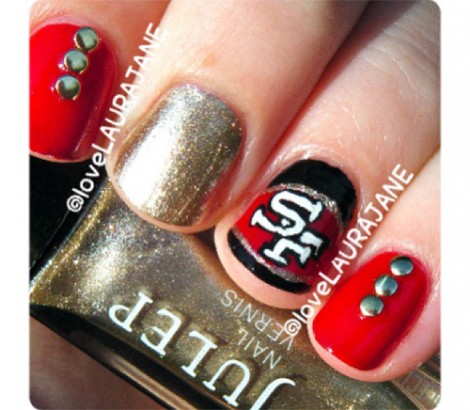 49ers NFL Nail Art