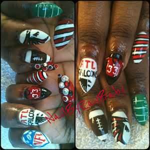 Falcons NFL Nail Art