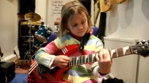 7 Year Old Girl Crushes Sweet Child of Mine Guitar Cover