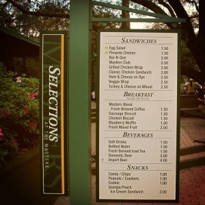 The Concessions At The Masters Are Ridiculously Low