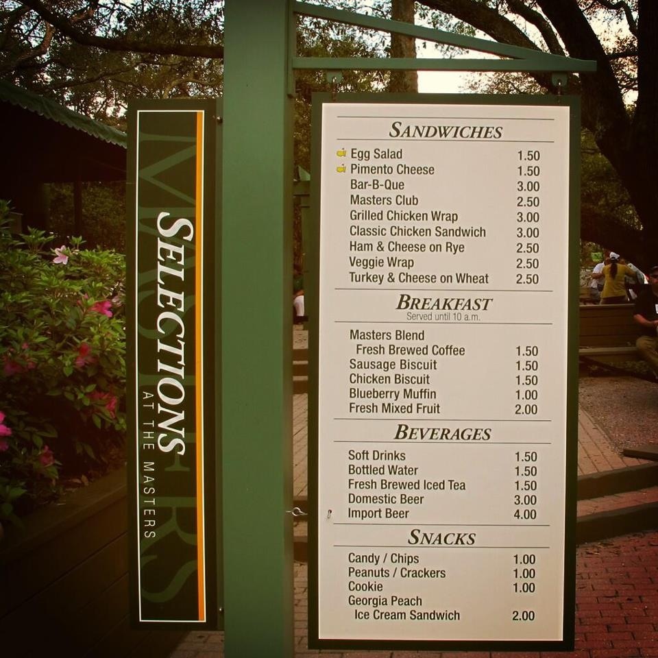 The Concessions At The Masters Are Ridiculously Low