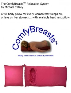 Here’s a full-body pillow for the ladies that has a hole for your breasts