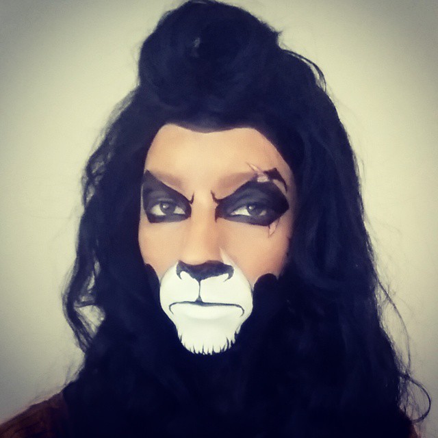 scar lion king face paint