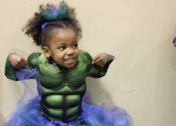 This Adorable Little Girl Dressed As The Hulk