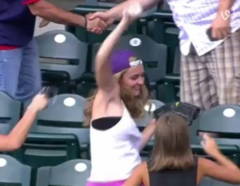 Watch this Rockies fan show you how to properly celebrate catching a home run