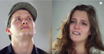 Exes are filmed as they ask each other questions post-breakup