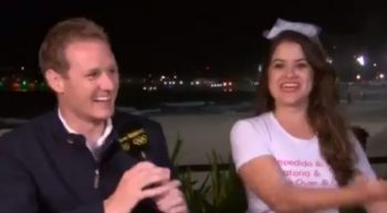 This bachelorette party interrupted a live Olympics Broadcast in Rio