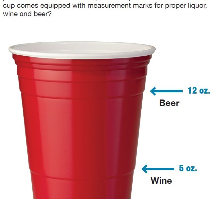 Did you know the lines on Red Solo Cups are for measuring?